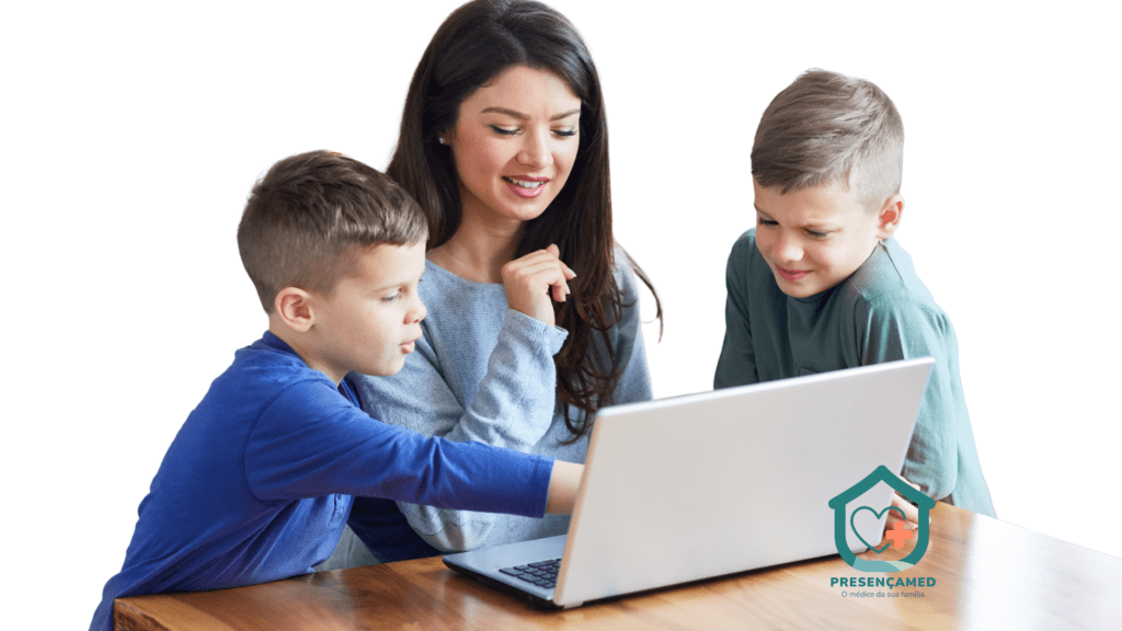 familia em telemedicina